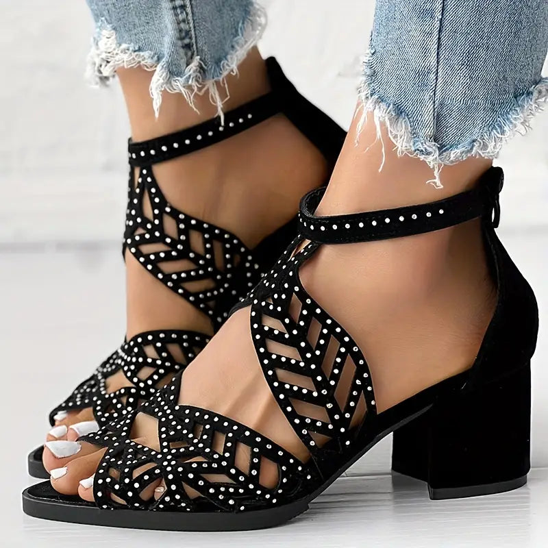 🔥SUPER SALDI 2024 SCONTO 50%🔥Sandali da donna alla moda con tacco grosso e cut-out