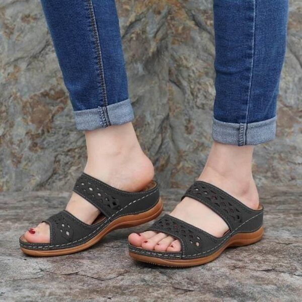 Sandali da donna in ecopelle premium ricamati