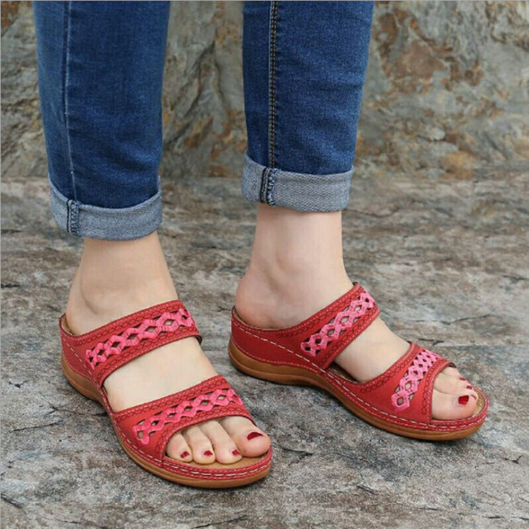 Sandali da donna in ecopelle premium ricamati