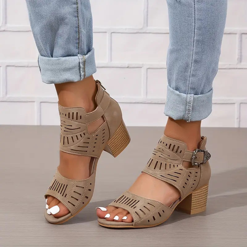 🔥 Ultimo Giorno Promozione 50% DI SCONTO - Scarpe Ortopediche in Pelle con Tacco Alto da Donna Nuove 2024