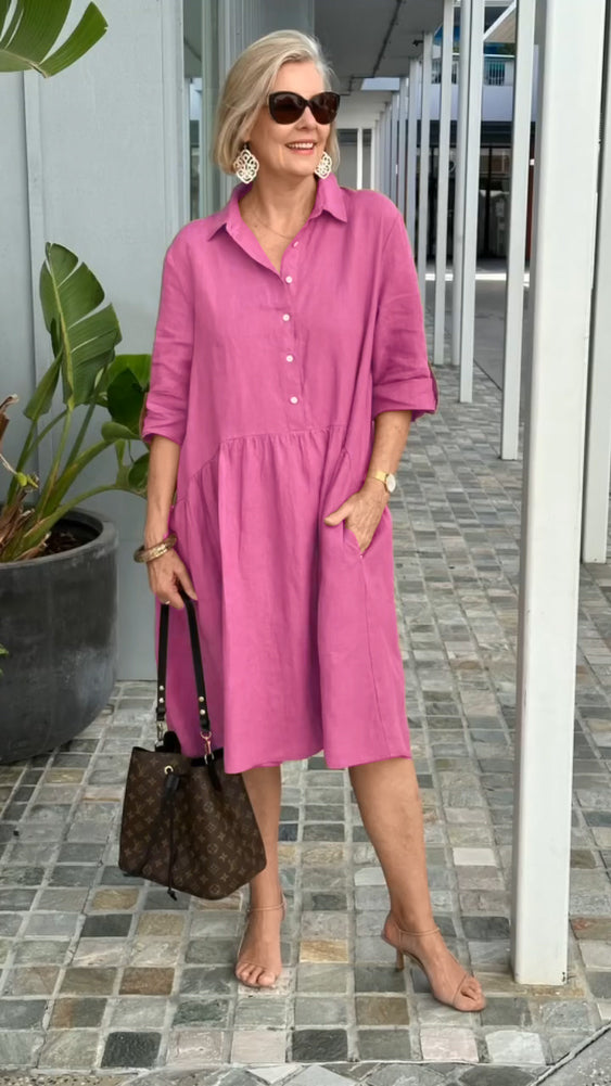 🎉🔥ULTIMO GIORNO SCONTO 50%🔥 Nuovo vestito casual da donna in cotone e lino