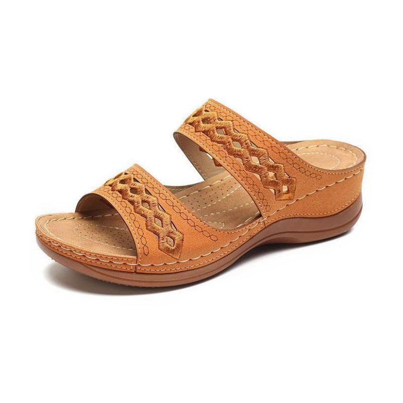 Sandali da donna in ecopelle premium ricamati