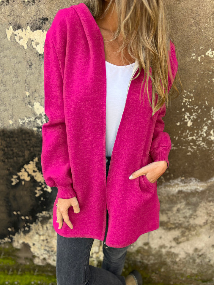 SVENDITA TOTALE🔥 Giacca Casual a Maniche Lunghe con Cerniera e Collo Tondo