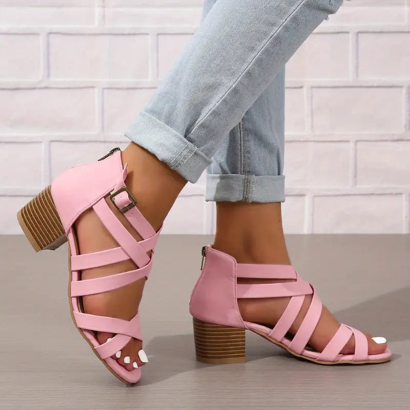 🔥Ultimo Giorno Promozione Sconto 50% - Sandali Ortopedici da Donna Retrò con Tacco Alto
