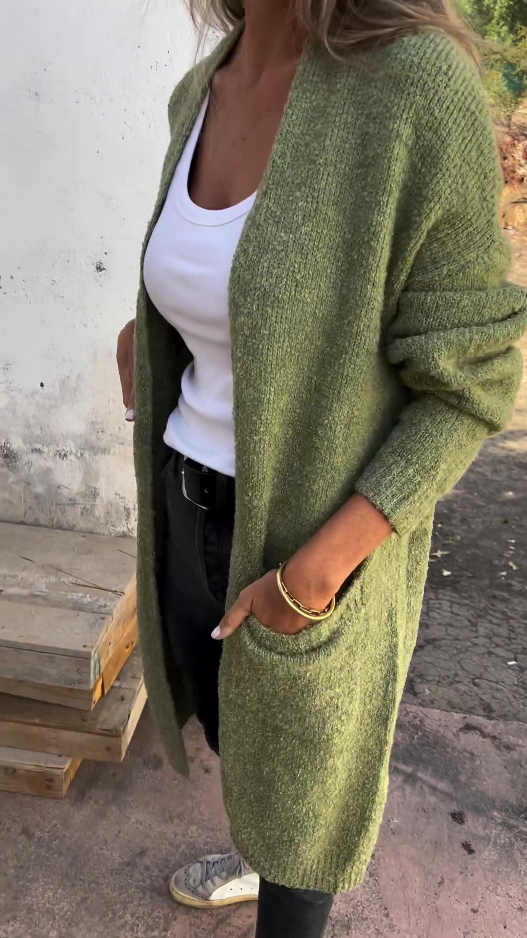 🔥Solo 36 rimasti in magazzino - Cardigan da donna oversize in maglia casual con tasche