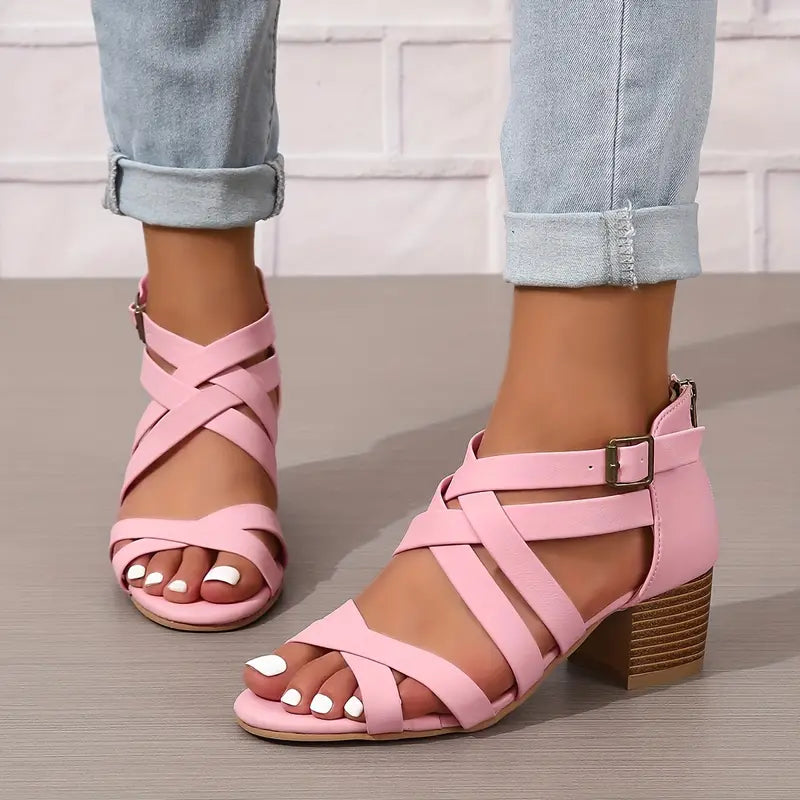 🔥Ultimo Giorno Promozione Sconto 50% - Sandali Ortopedici da Donna Retrò con Tacco Alto