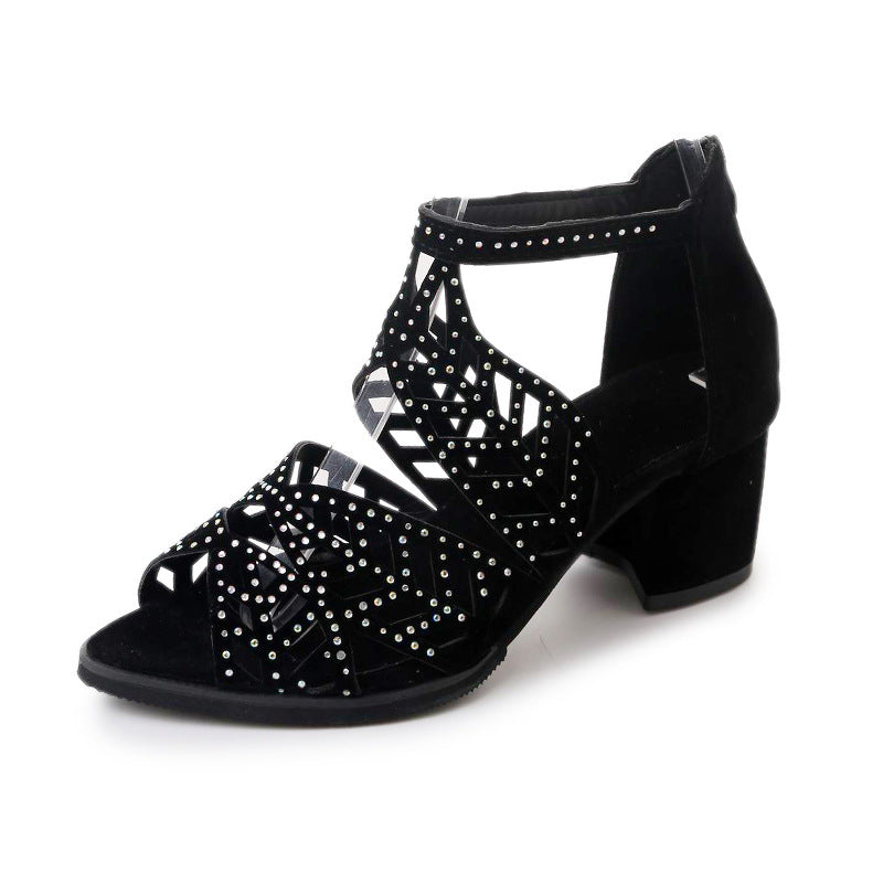 🔥SUPER SALDI 2024 SCONTO 50%🔥Sandali da donna alla moda con tacco grosso e cut-out