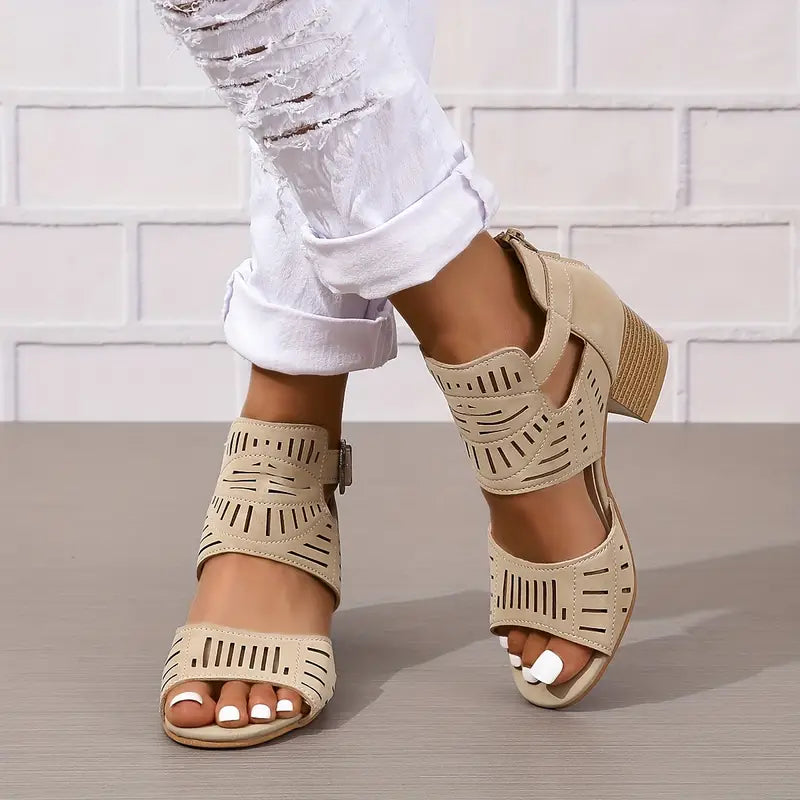 🔥 Ultimo Giorno Promozione 50% DI SCONTO - Scarpe Ortopediche in Pelle con Tacco Alto da Donna Nuove 2024