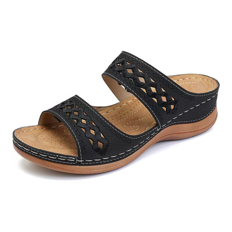 Sandali da donna in ecopelle premium ricamati