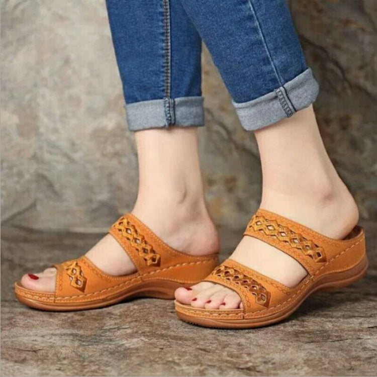Sandali da donna in ecopelle premium ricamati