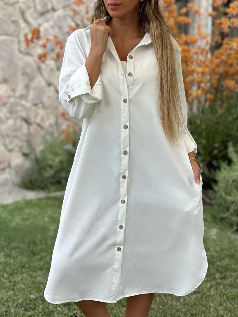 🔥LAST DAY 50% OFF🔥Women's Casual Lapel Solid Color Shirt Coat