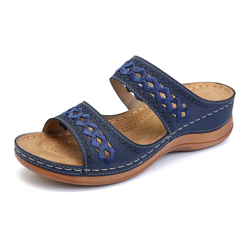 Sandali da donna in ecopelle premium ricamati
