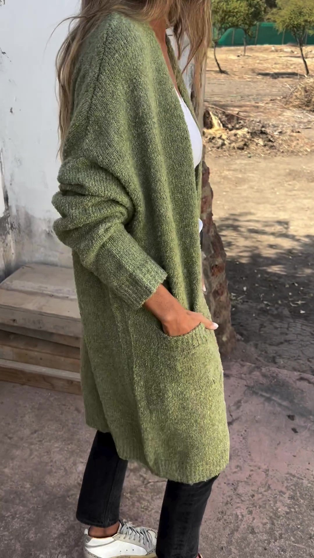 🔥Solo 36 rimasti in magazzino - Cardigan da donna oversize in maglia casual con tasche