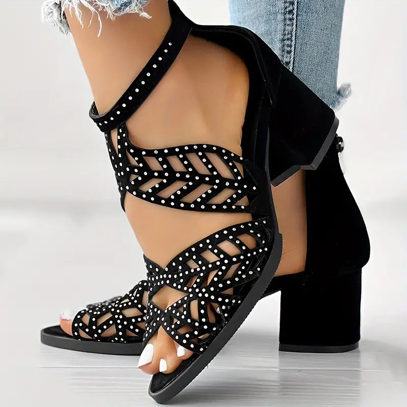 🔥SUPER SALDI 2024 SCONTO 50%🔥Sandali da donna alla moda con tacco grosso e cut-out
