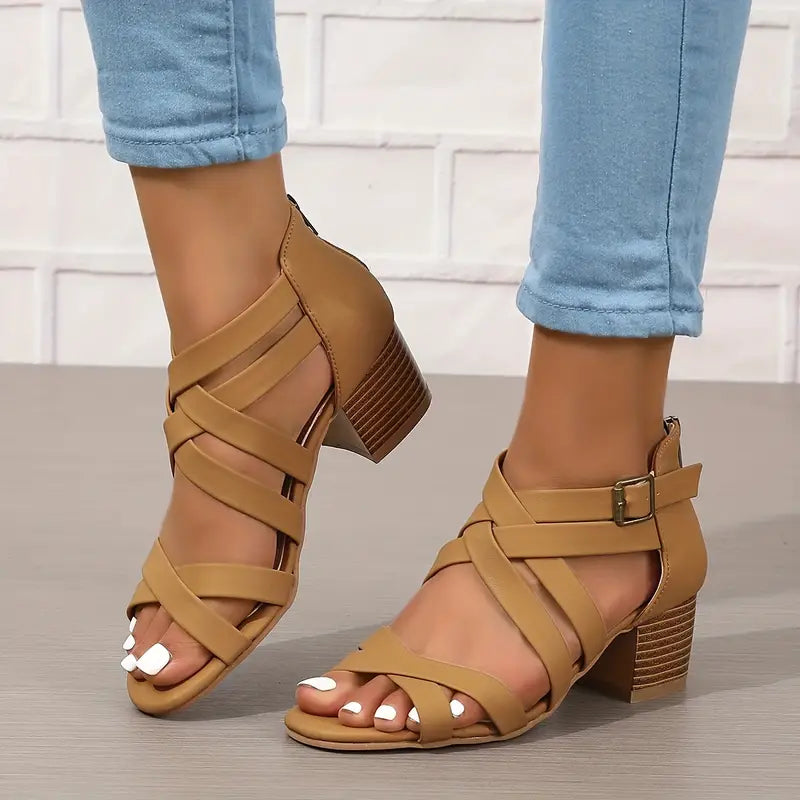 🔥Ultimo Giorno Promozione Sconto 50% - Sandali Ortopedici da Donna Retrò con Tacco Alto