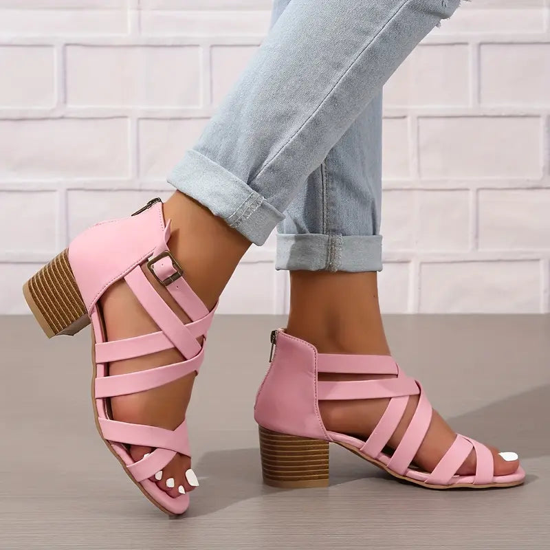 🔥Ultimo Giorno Promozione Sconto 50% - Sandali Ortopedici da Donna Retrò con Tacco Alto