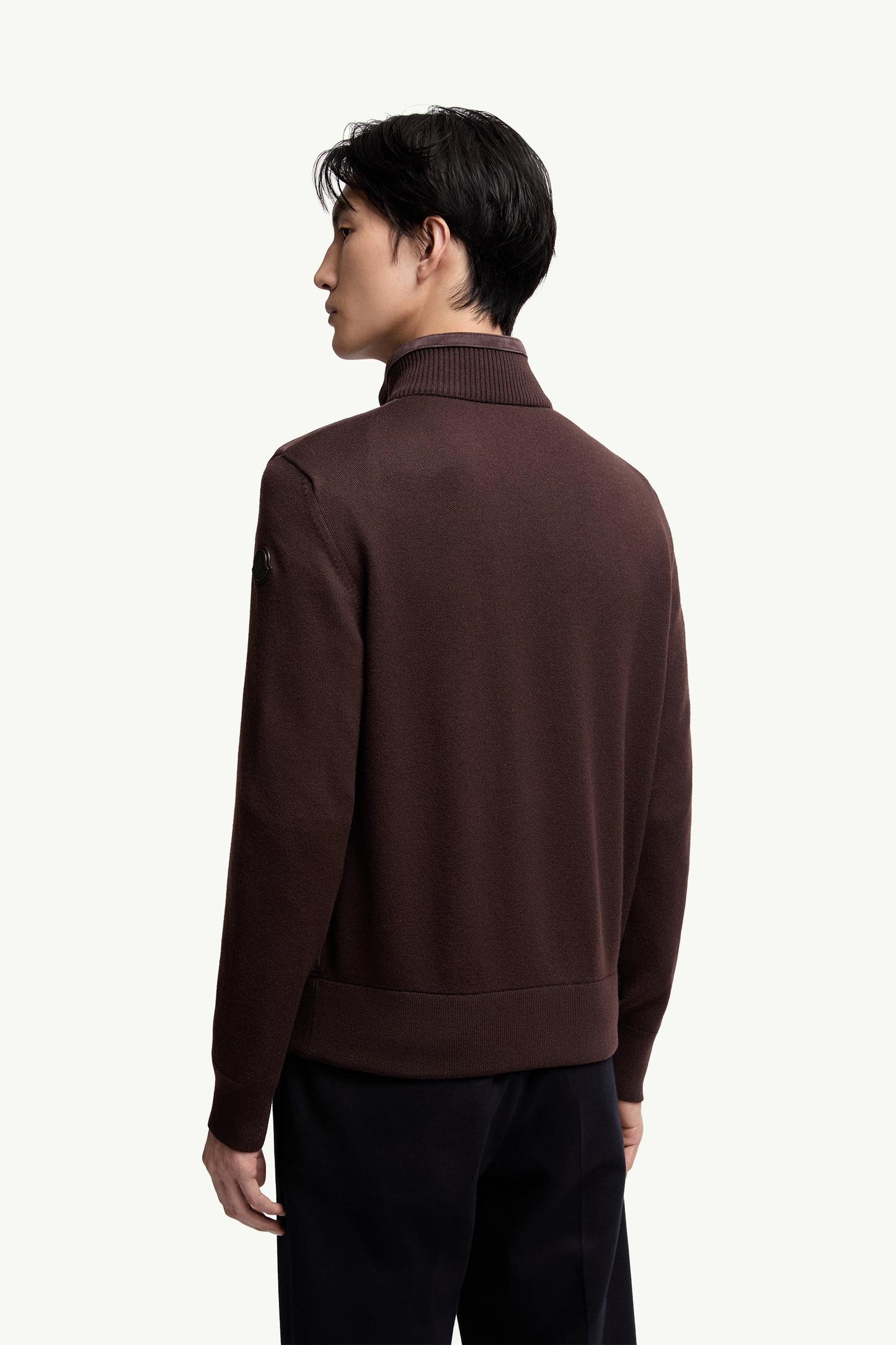 Wool & Suede Cardigan