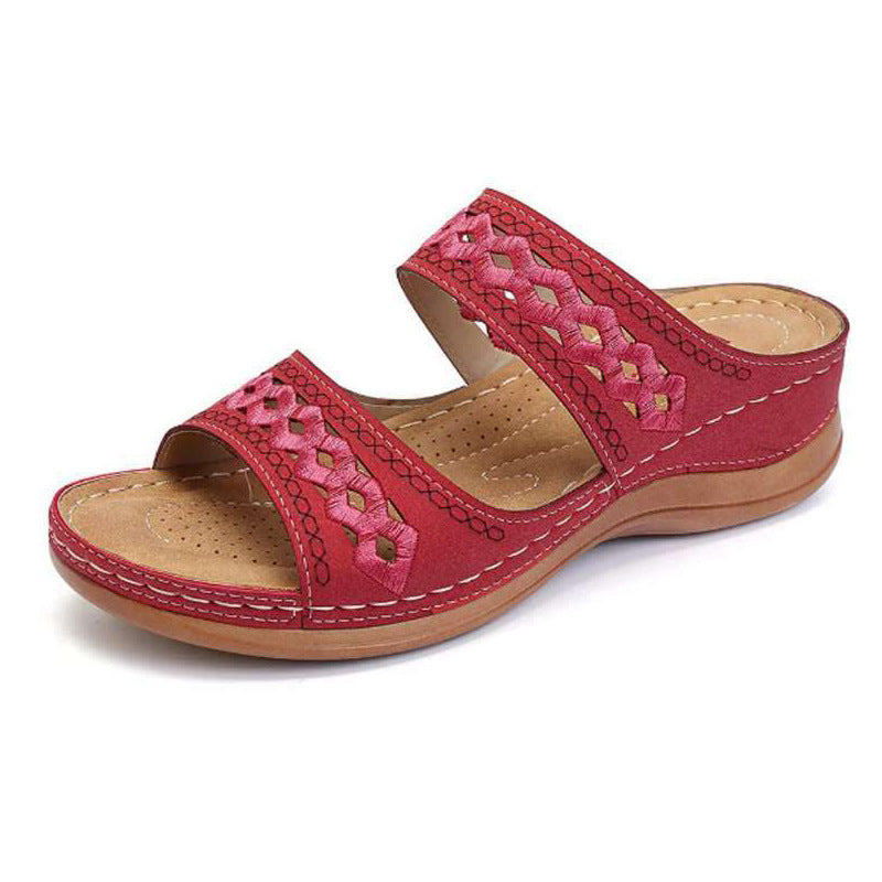 Sandali da donna in ecopelle premium ricamati
