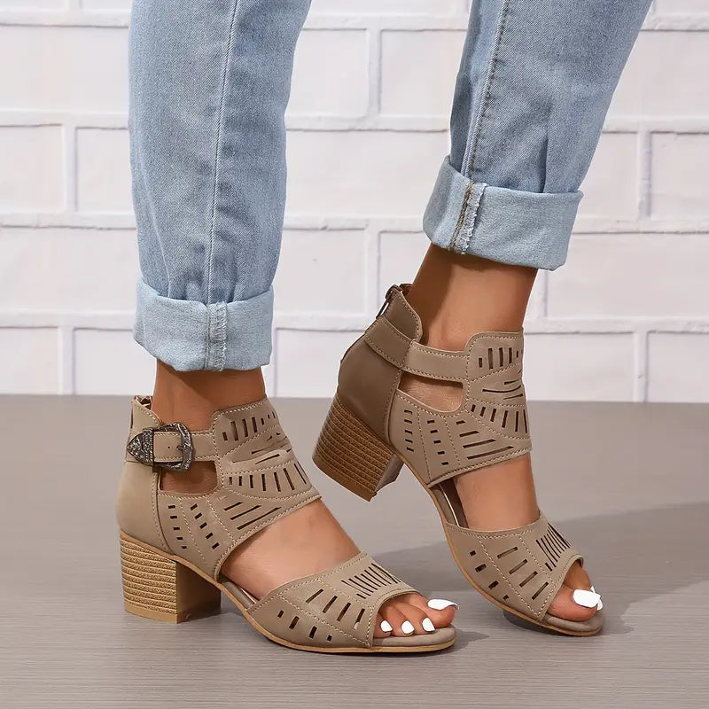 🔥 Ultimo Giorno Promozione 50% DI SCONTO - Scarpe Ortopediche in Pelle con Tacco Alto da Donna Nuove 2024