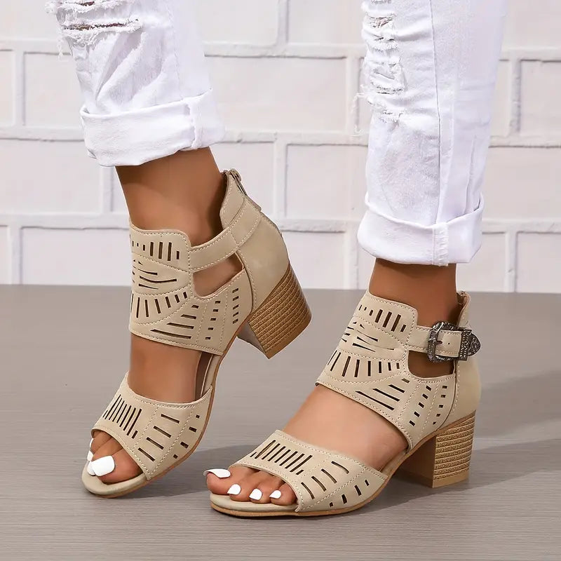 🔥 Ultimo Giorno Promozione 50% DI SCONTO - Scarpe Ortopediche in Pelle con Tacco Alto da Donna Nuove 2024