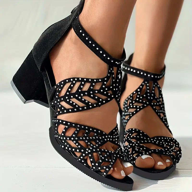 🔥SUPER SALDI 2024 SCONTO 50%🔥Sandali da donna alla moda con tacco grosso e cut-out