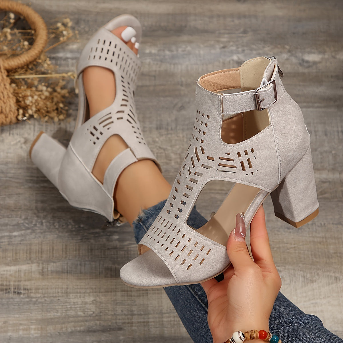🔥Ultimo giorno di promozione SCONTO 50% - Sandali ortopedici retrò con tacco a zeppa da donna
