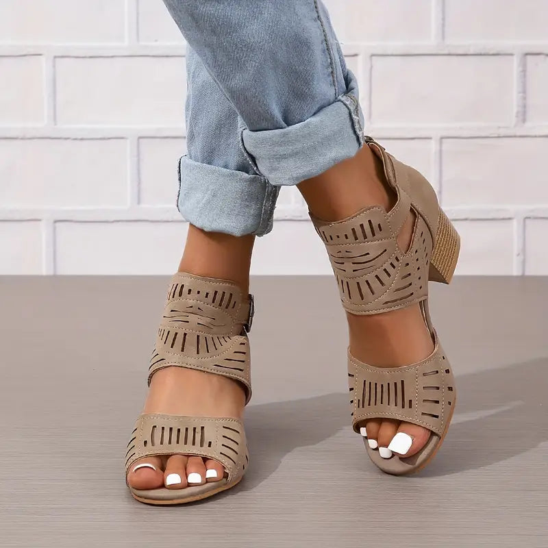 🔥 Ultimo Giorno Promozione 50% DI SCONTO - Scarpe Ortopediche in Pelle con Tacco Alto da Donna Nuove 2024