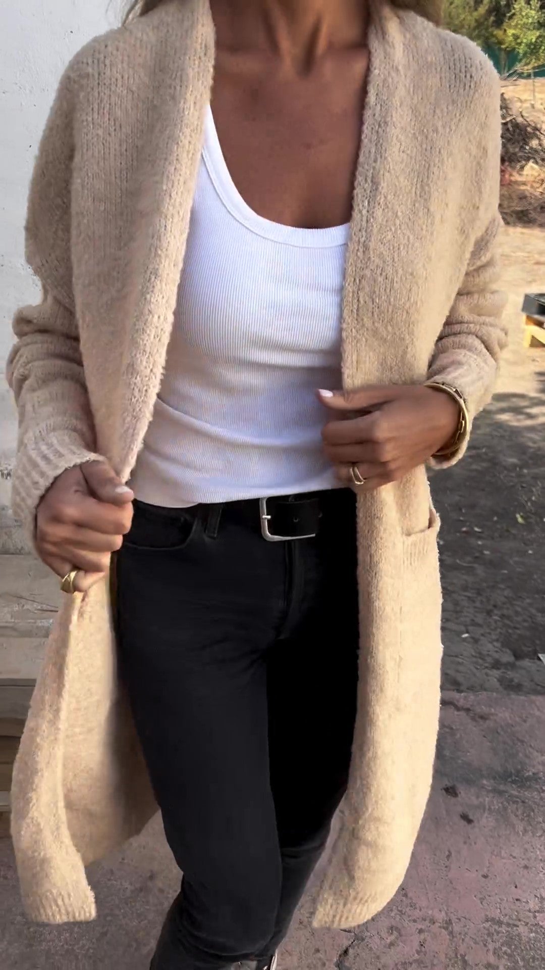 🔥Solo 36 rimasti in magazzino - Cardigan da donna oversize in maglia casual con tasche